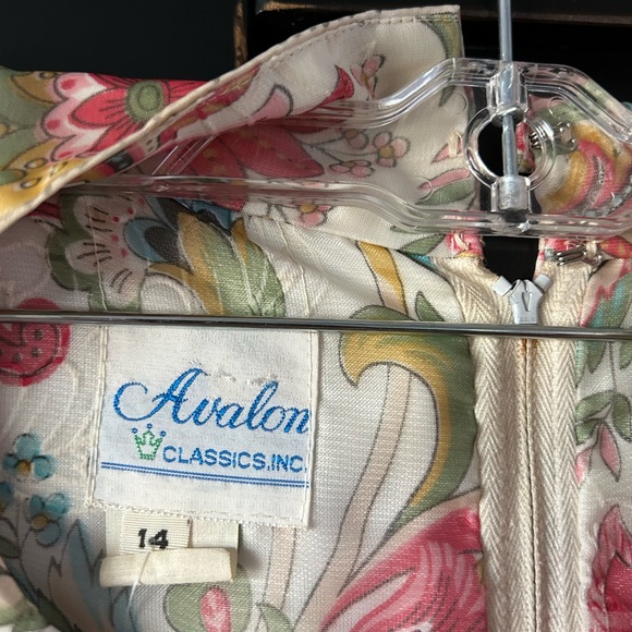 Vintage 60s Avalon Classics floral lined maxi dress fits size 10-12 - Picture 5 of 5